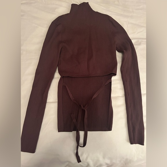 Babaton Sculpt Knit Top (in Brown) - Picture 1 of 8